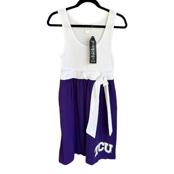 NWT Chicka-D TCU Game Day Baby Doll Bowtie Dress Size XL - Picture 2 of 5